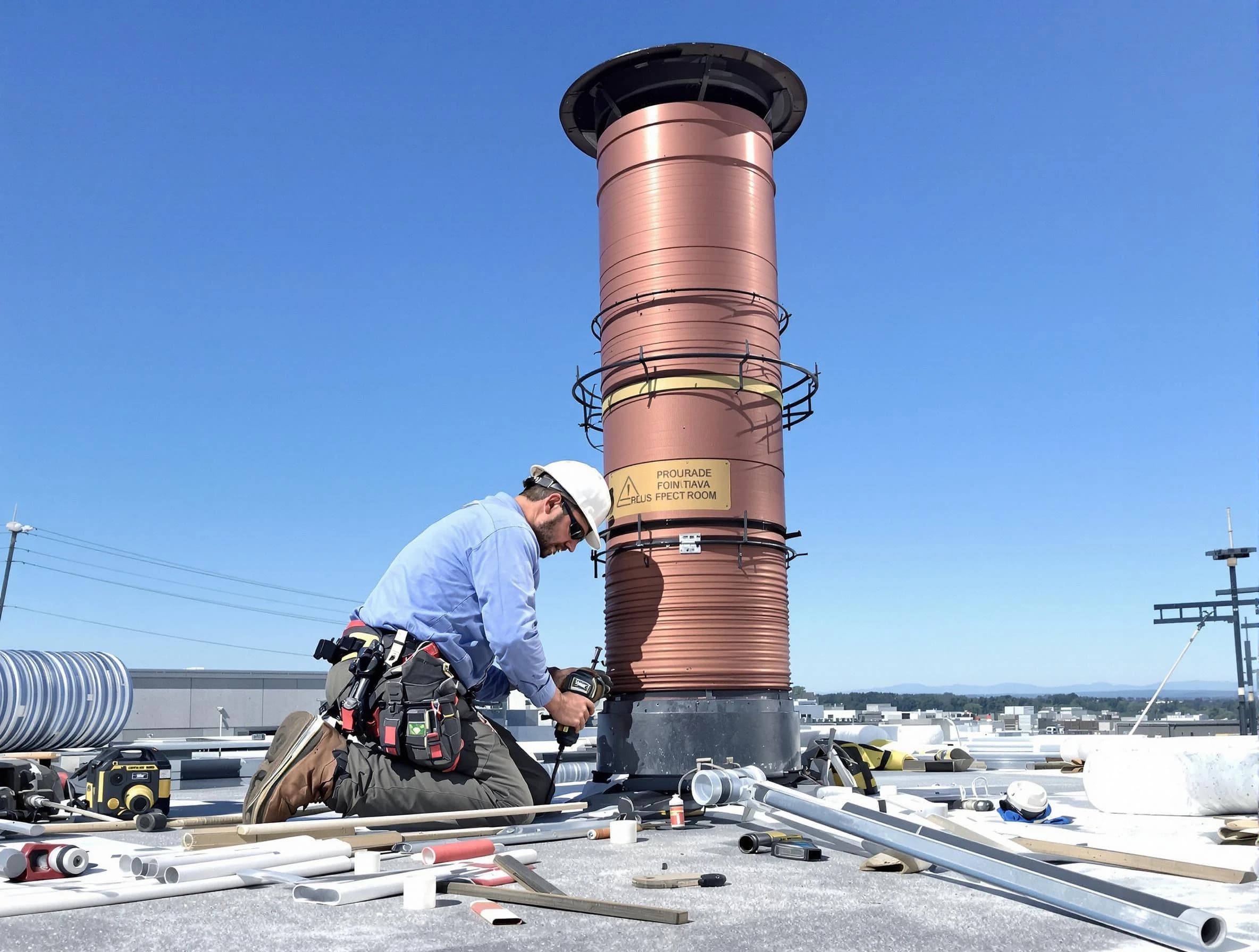 Installed chimney liner by Hyrum Chimney Sweep in Hyrum, UT