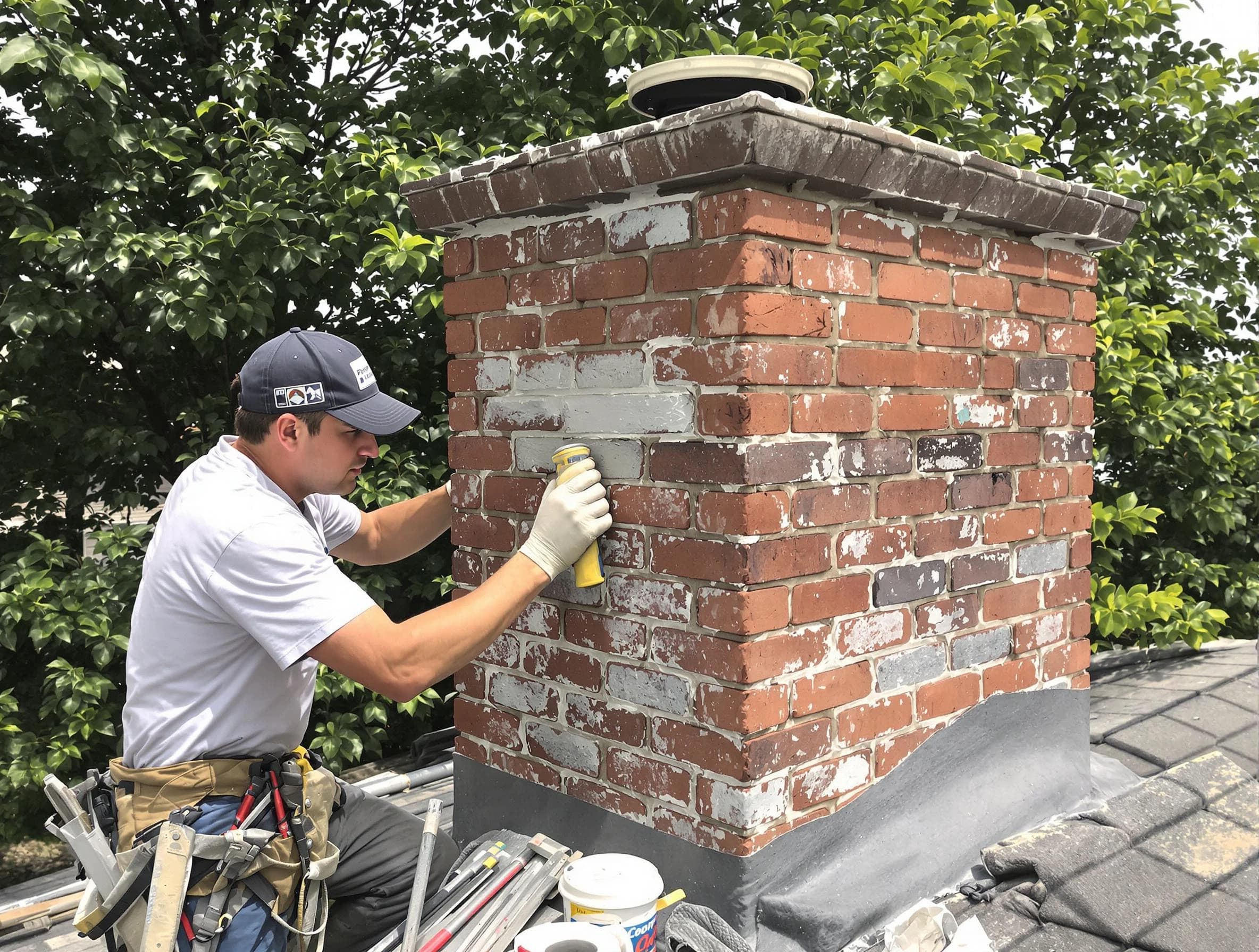 Hyrum Chimney Sweep restoring an aging chimney in Hyrum, UT