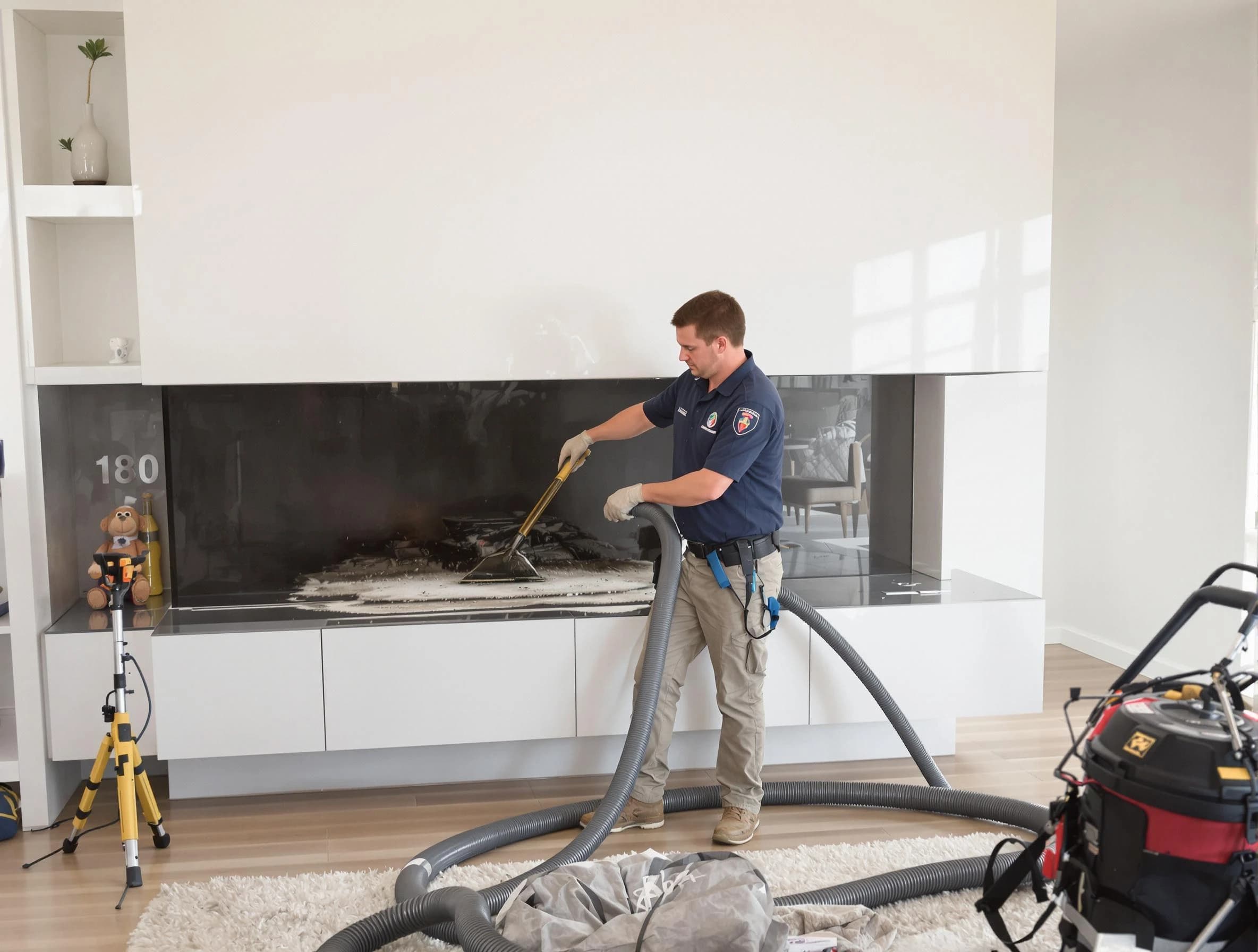 Hyrum Chimney Sweep technician providing chimney sweeping services in Hyrum, UT