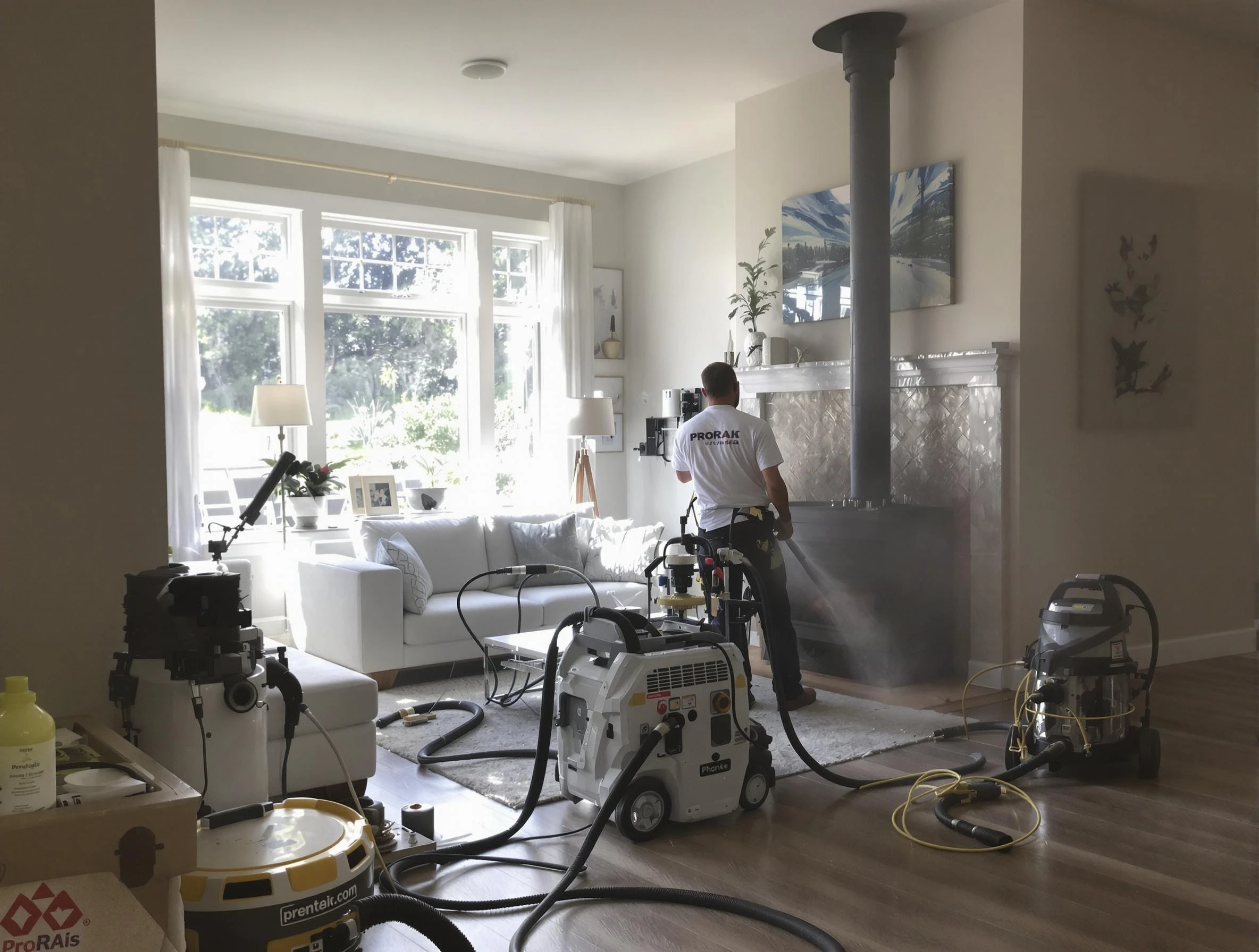 Soot removal service by Hyrum Chimney Sweep for a fireplace in Hyrum, UT